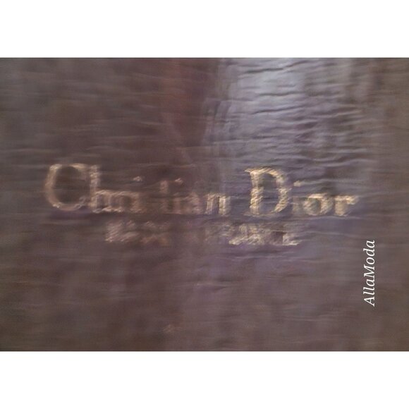 Christian Dior Two-Way Purse Brown Suede Trotter Print Leather - Picture 9 of 13